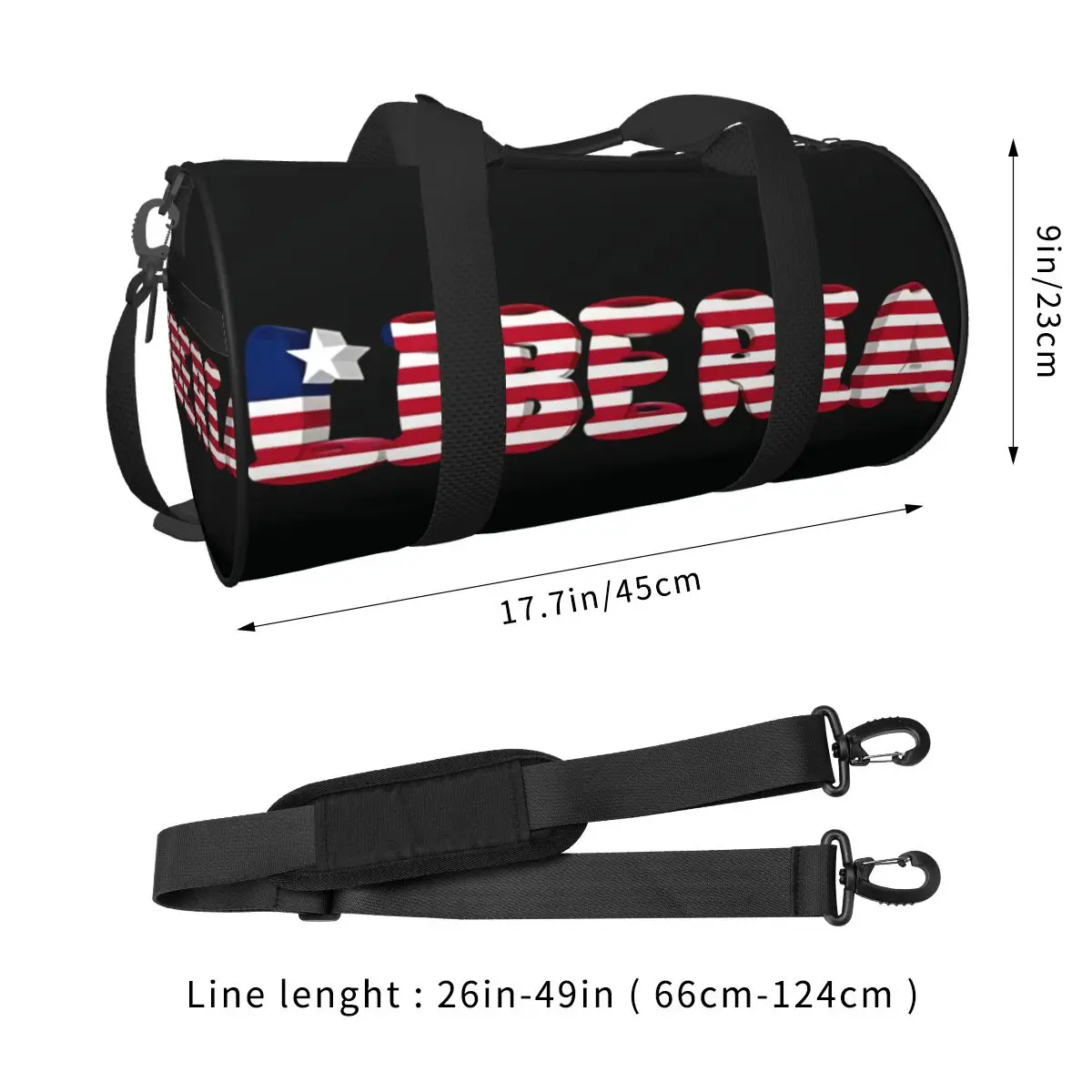 Liberia! Gym Bag Travel Training Sports Bags Male Female Custom Large Capacity Colorful Fitness Bag Oxford Handbags