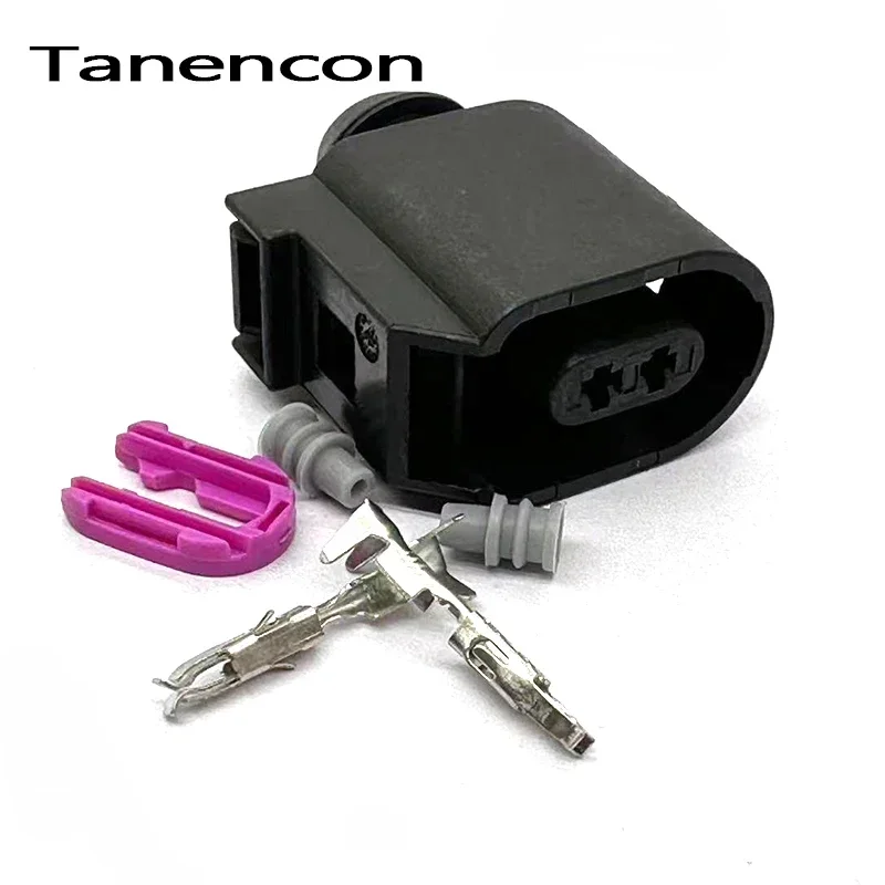 1 Set 2 Pin Auto Electronics ABS Speed Harness Sensor Plug Female Car Wheel Hub Bearing Connector for  Audi 8T0973702 6E0973702