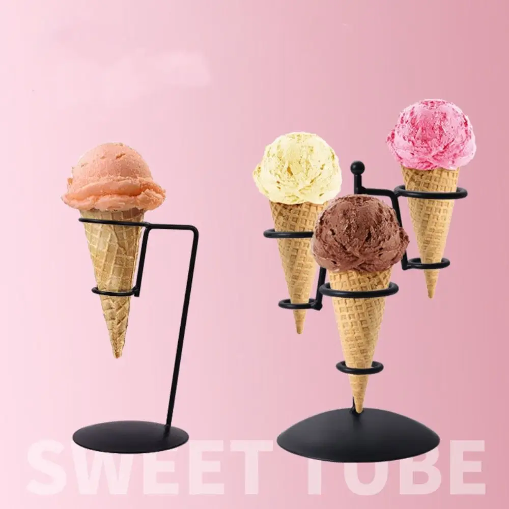 

High-quality Iron Ice Cream Holder Ice Cream Sweet Cone Ice Cream Rack Display Rack Sundae Sweet Cone Holder Kitchen