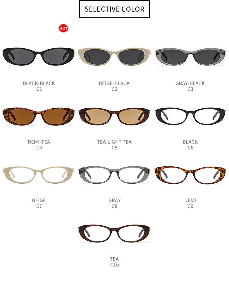 Luxus Weibliche Sonnenbrille Mode Mit Diamanten Sonnenbrille Ins Trendy Kleine Cat Eye Für Frauen Brillen Gafas De Sol – Detail 4