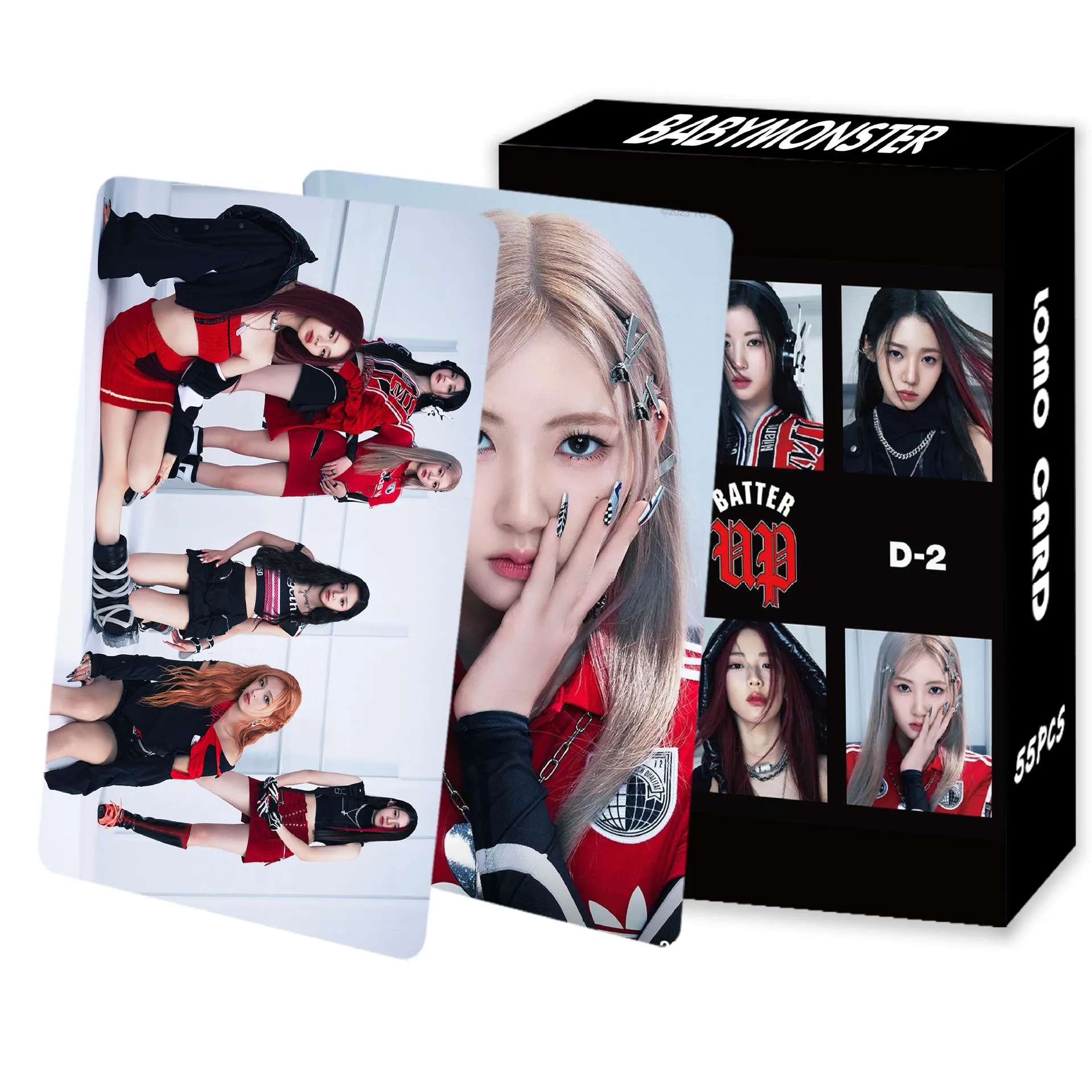 55개/대 BABYMONSTER Lomo 카드 데뷔 노래 BATTER UP HD PrintdPhotocards HARAM ASA AHYEON RORA PHARITA CHIQUITA RUKA 팬 선물