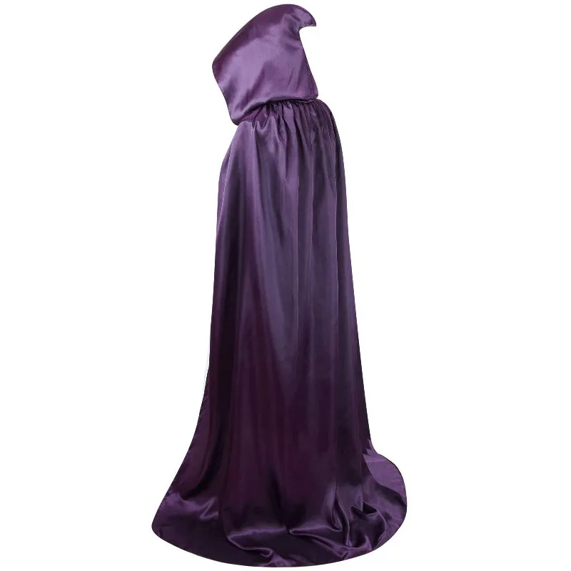 Cape d'halloween, Robe de magicien médiéval, Costume de faucheuse avec capuche pour adultes et enfants, Cosplay, spectacle de fête gothique
