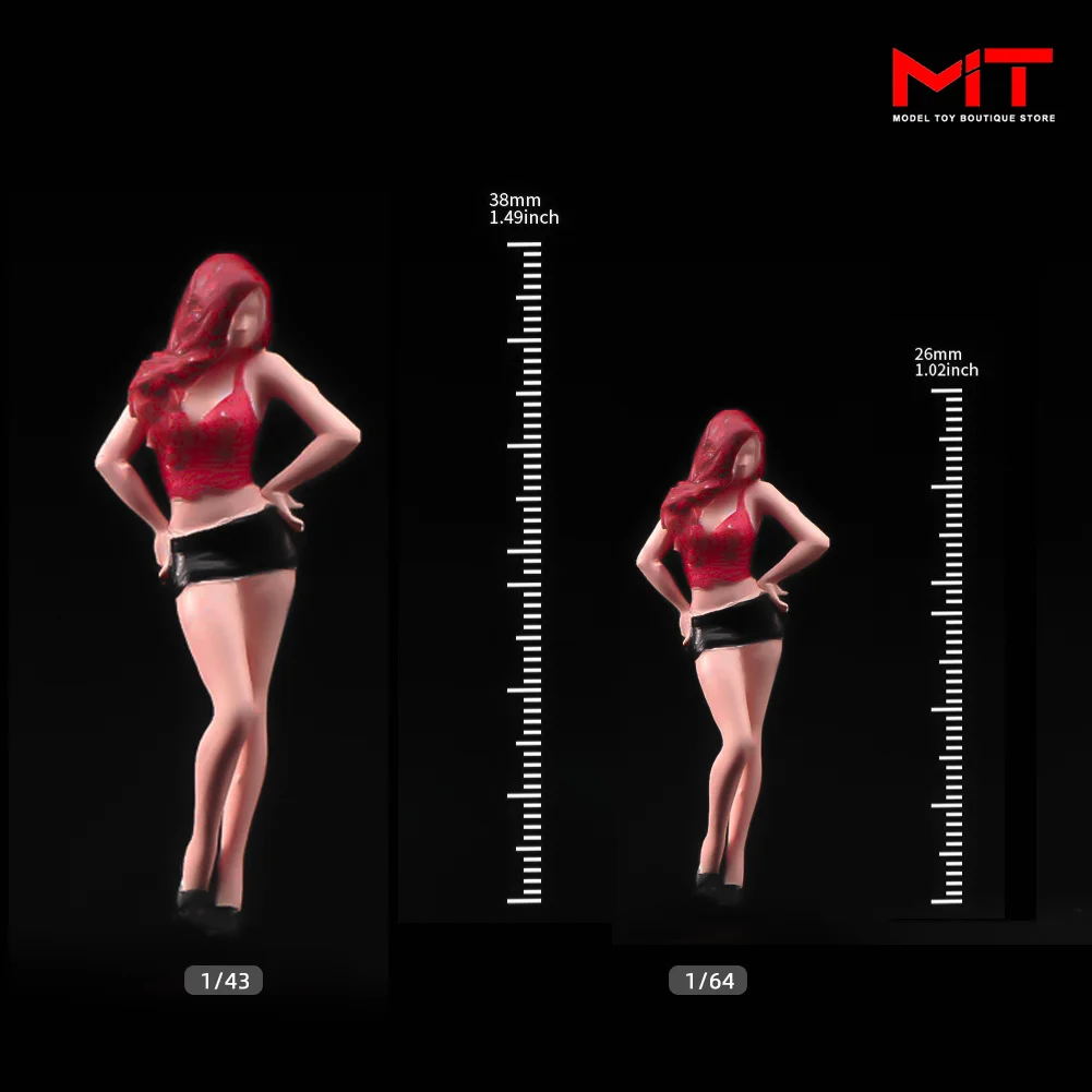 ANT Miniature Handmade 1/64 1/43 Beauty Model Girl Painted Diorama Figure Model DIY Creative Photography Car Model Matching