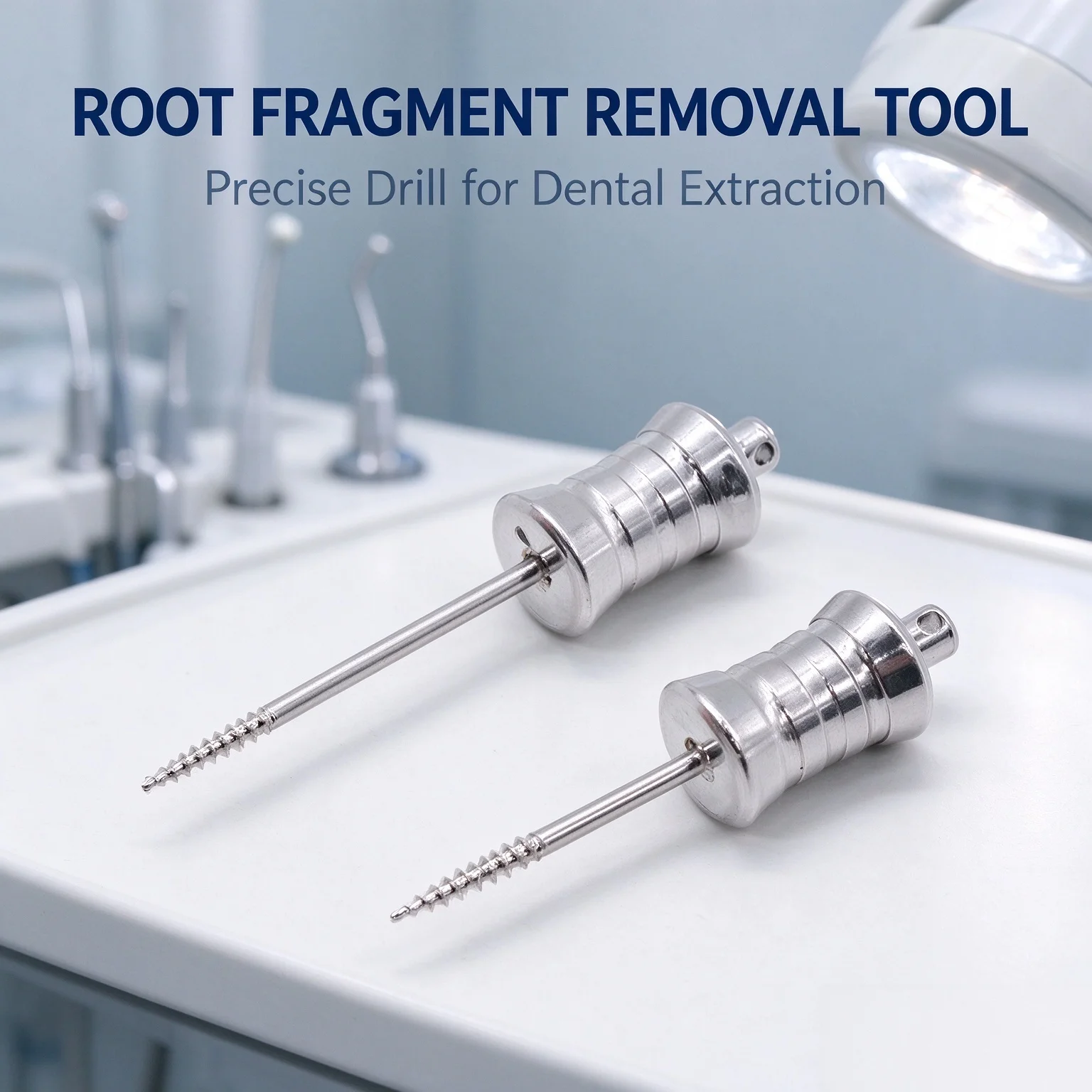 Broken Root Extractor Drill Kit Stainless Steel Dental Surgical Instrument for Anterior Posterior Tooth Removal Oral Surgery