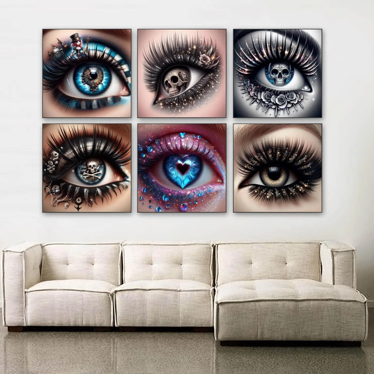 

Through my Eyes 5D Diamond Art Painting Beautiful Eyes Mural DIY Diamond Embroidery Modern Home Decor Handmade Art Gift