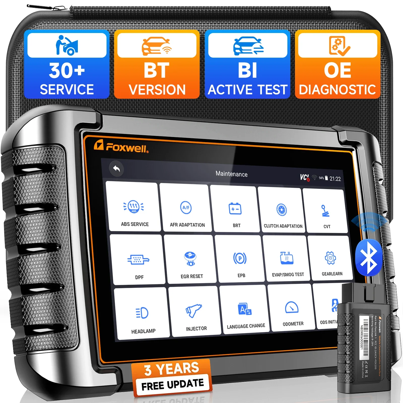 FOXWELL NT809BT OBD2 Bluetooth Scanner for Car Diagnostic Tool Bi-Directional & Active Test CANFD OBD2 Scanner Automotive Tools