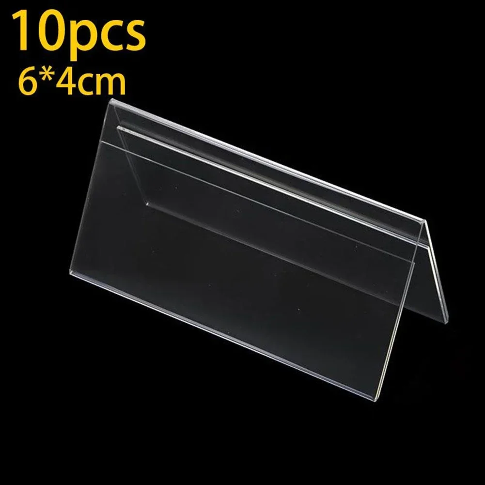 Display Stand Multi Functional Display Stand 10Pcs V Shaped Acrylic Card Holder for Commodity and Product Displays