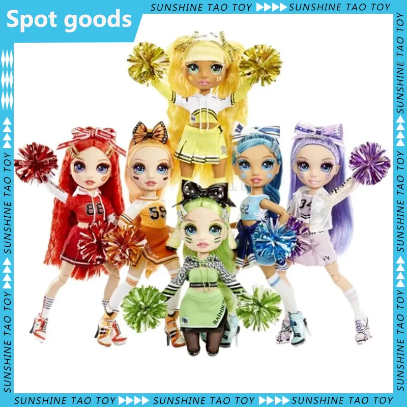 28cm Original Rainbow Senior High School Sister Action Figures Multi Style Fashion Dressing Cheerleading Girl Holiday Gift Doll