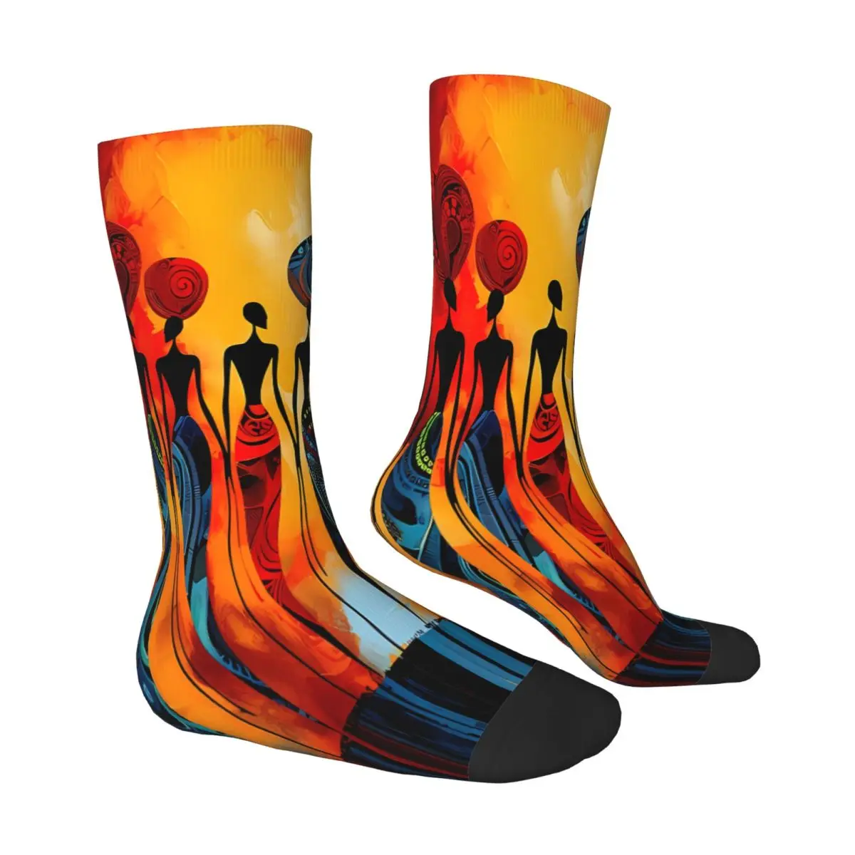African Women Sock Printed Man Polyester