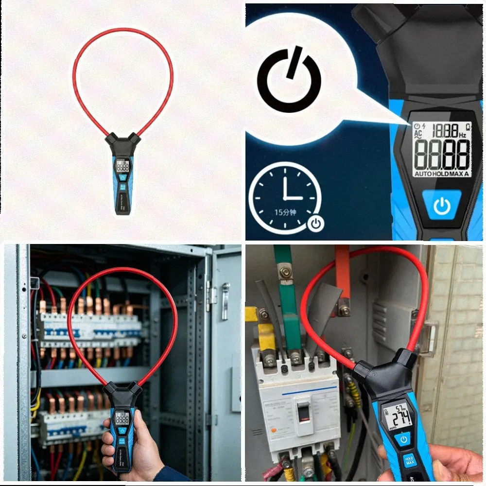 FC01 Flexible Coil Leakage Current Clamp Meter 0-9999A AC Digital Multimeter For Industrial Electrical Maintenance And Cable Tes