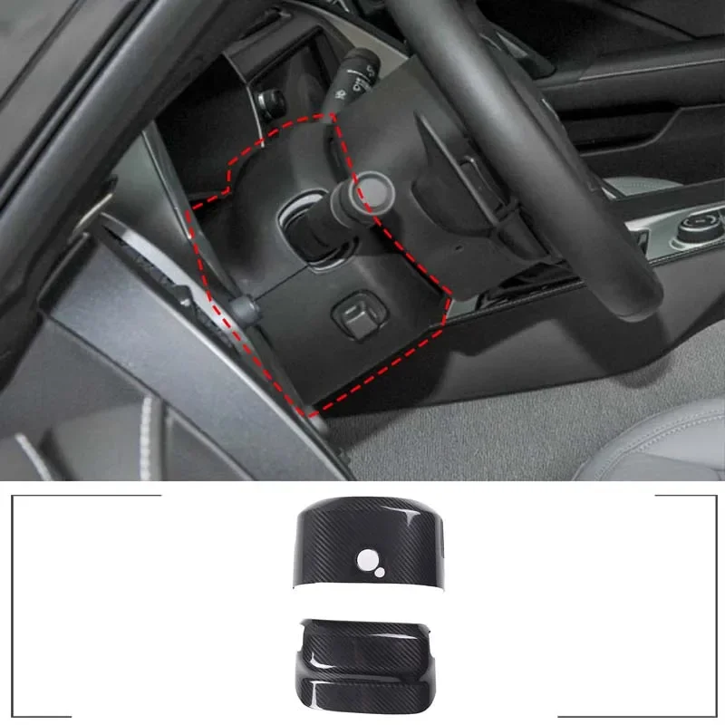 

Real Carbon Fiber Car Steering Wheel Base Telescoping Cover Trim Sticker For Chevrolet Corvette C7 2014-2019 Accessories