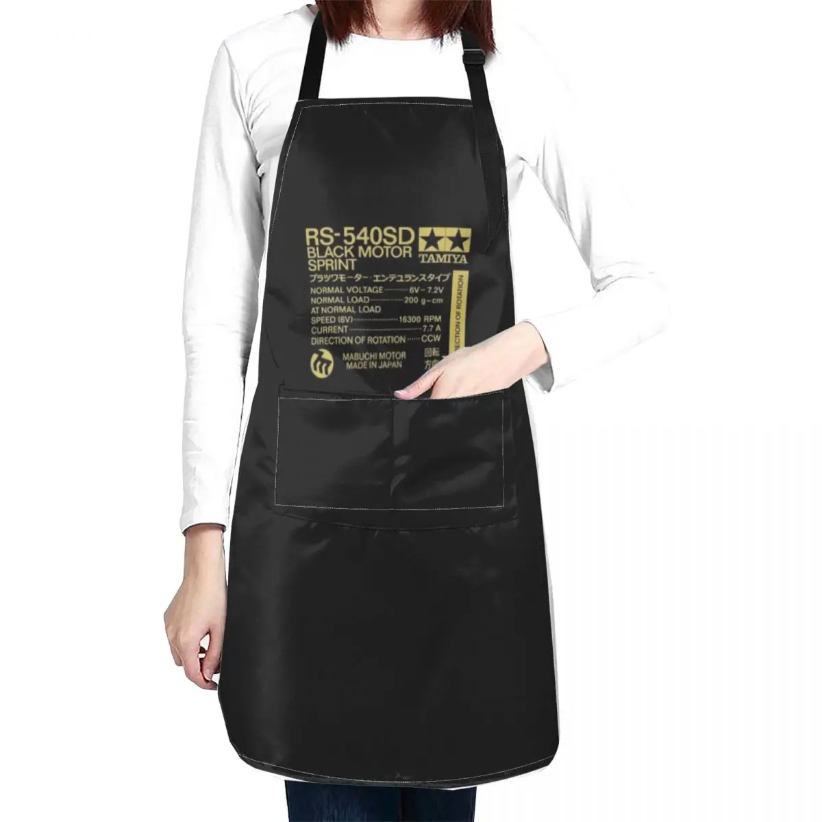 Tamiya Black Motor Sprint Label Apron For Men Home and kitchen products Apron