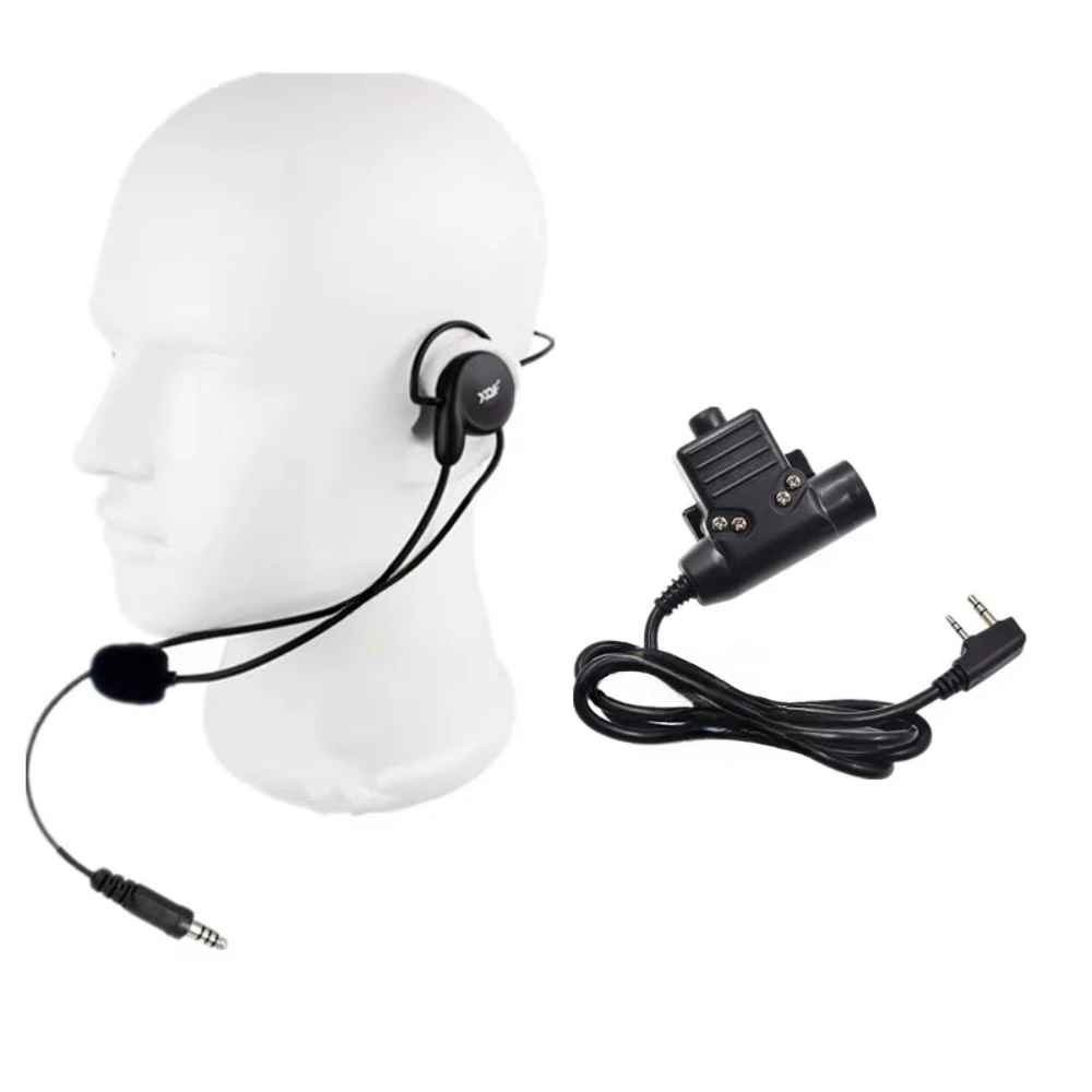 Applicable For Baofeng UV5R /Quan Sheng K5 K6 /OuXun Walkie-talkie Single Side Rear Hanging U94 PTT Guide Performance Headset