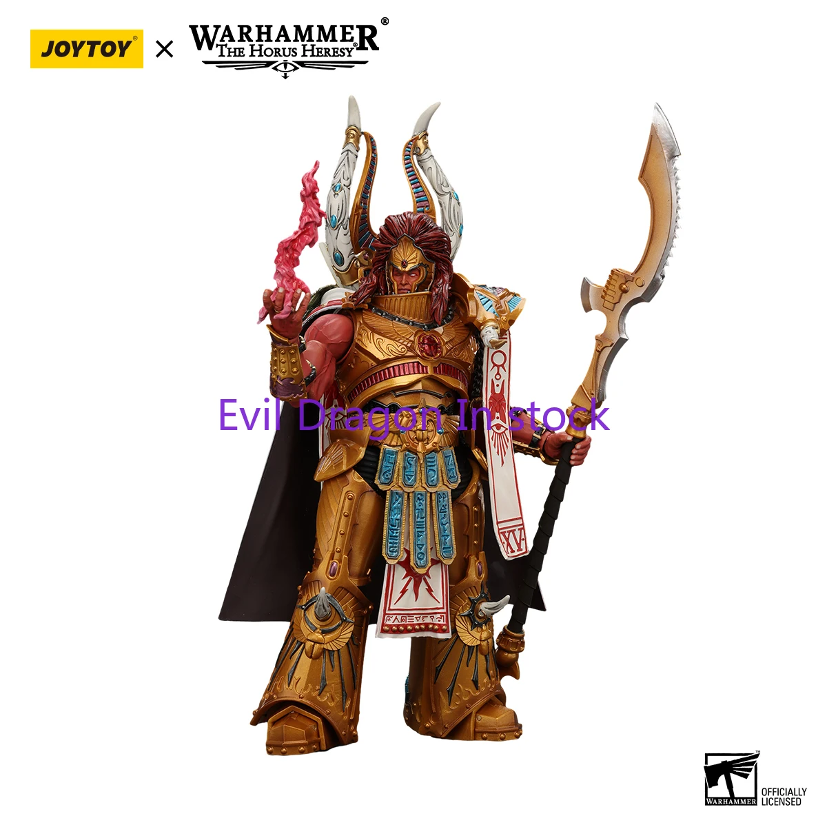 In Stock JOYTOY Warhammer 40k 1/18 Action Figure 22cm Thousand Sons 15th Legion Red Primarch Magnus