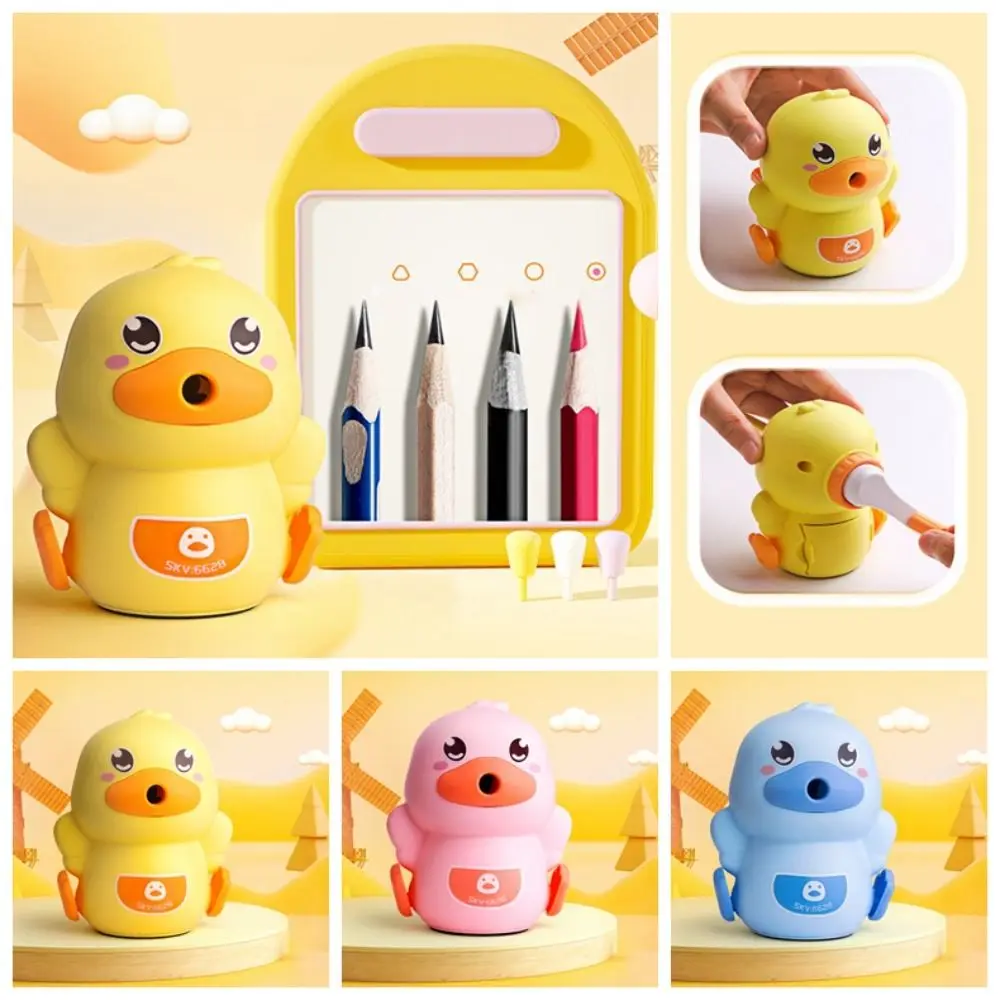 Pencil Cutting Tools Hand Crank Pencil Sharpener Pencil Cutter Sketching Duck Pencil Sharpener Plastic Writing