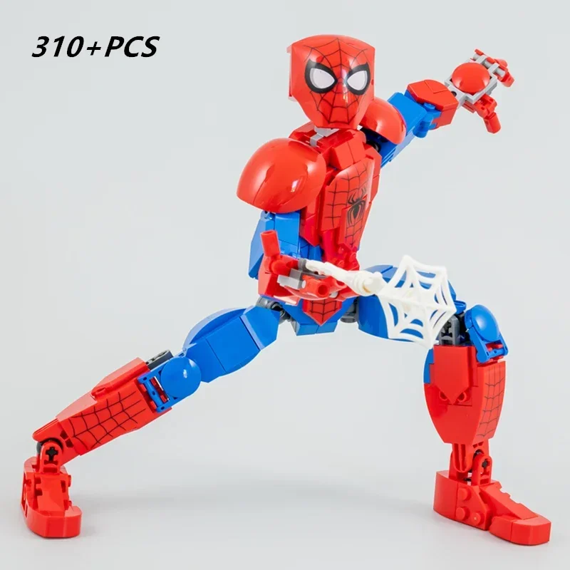 Miniso Marvel Spiderman Venom Symbiosis Aliens Heroes Model Building Block Bricks Toys Kid Gift Boys Set