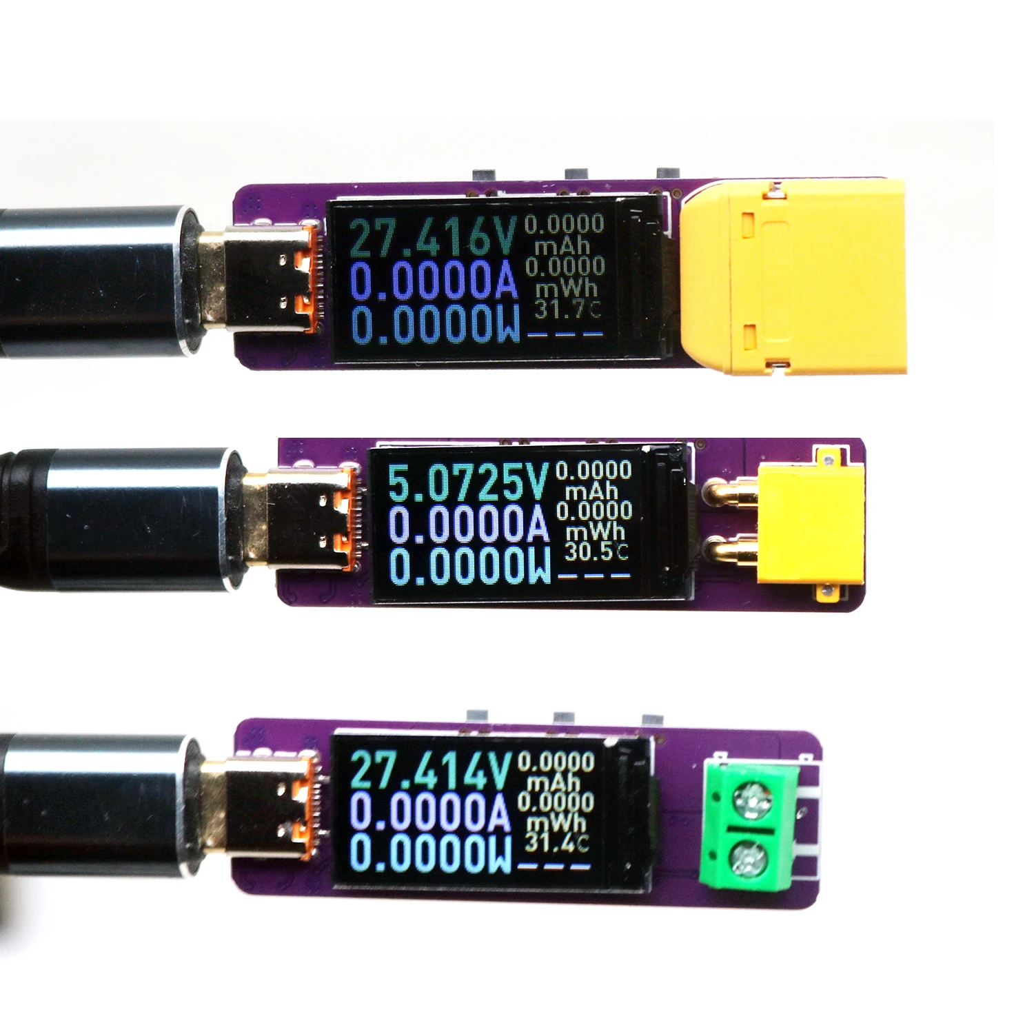PD3.1 USB TYPE-C PD Decoy + Current Voltage Power Display METER Voltage Triggers 5V 9V 12V 15V 20V 28V DC Fast Charger XT30 X60
