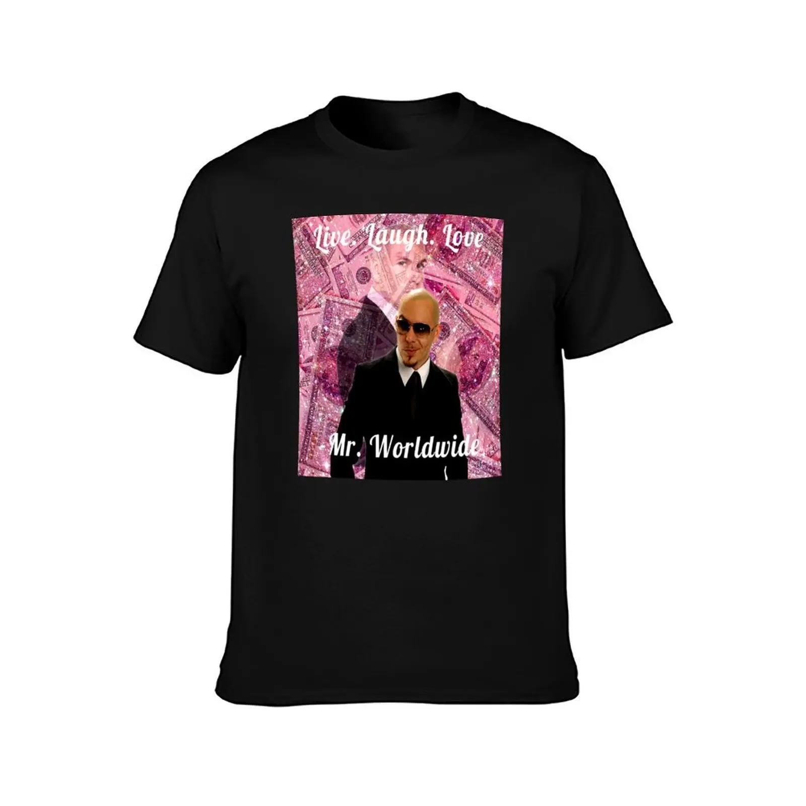 Mr. Worldwide Pitbull dollar T-Shirt Plus Size Outdoor Casual Top T-Shirt