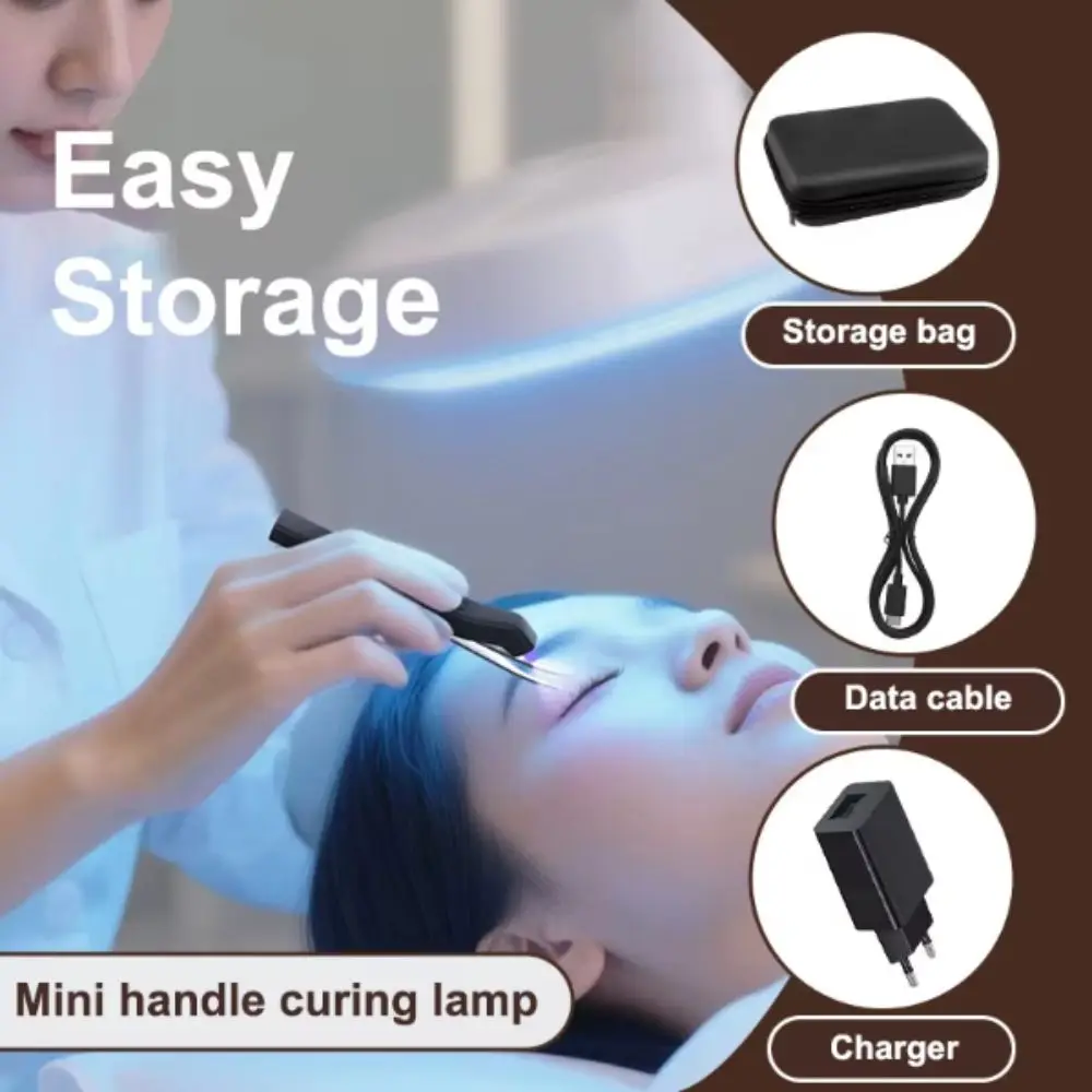 Mini Lamp UV Curing Lash Tweezer Lamp Rechargeable Mini Size Curing Lamp Fast Curing New Design UV LED Lamp Salon Use