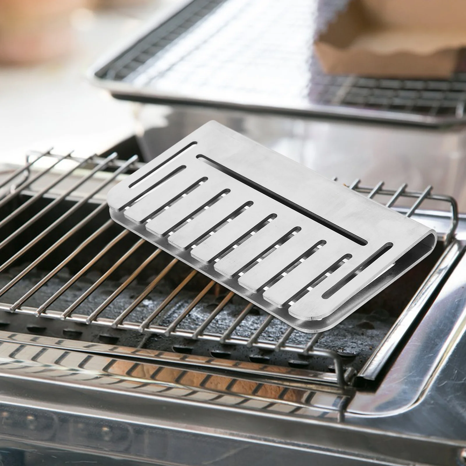 

Heavy Duty Grill Grease Blocker Stainless Steel Food Filter Double Sided Design for Griddles Simplifies Maintenance Cooking