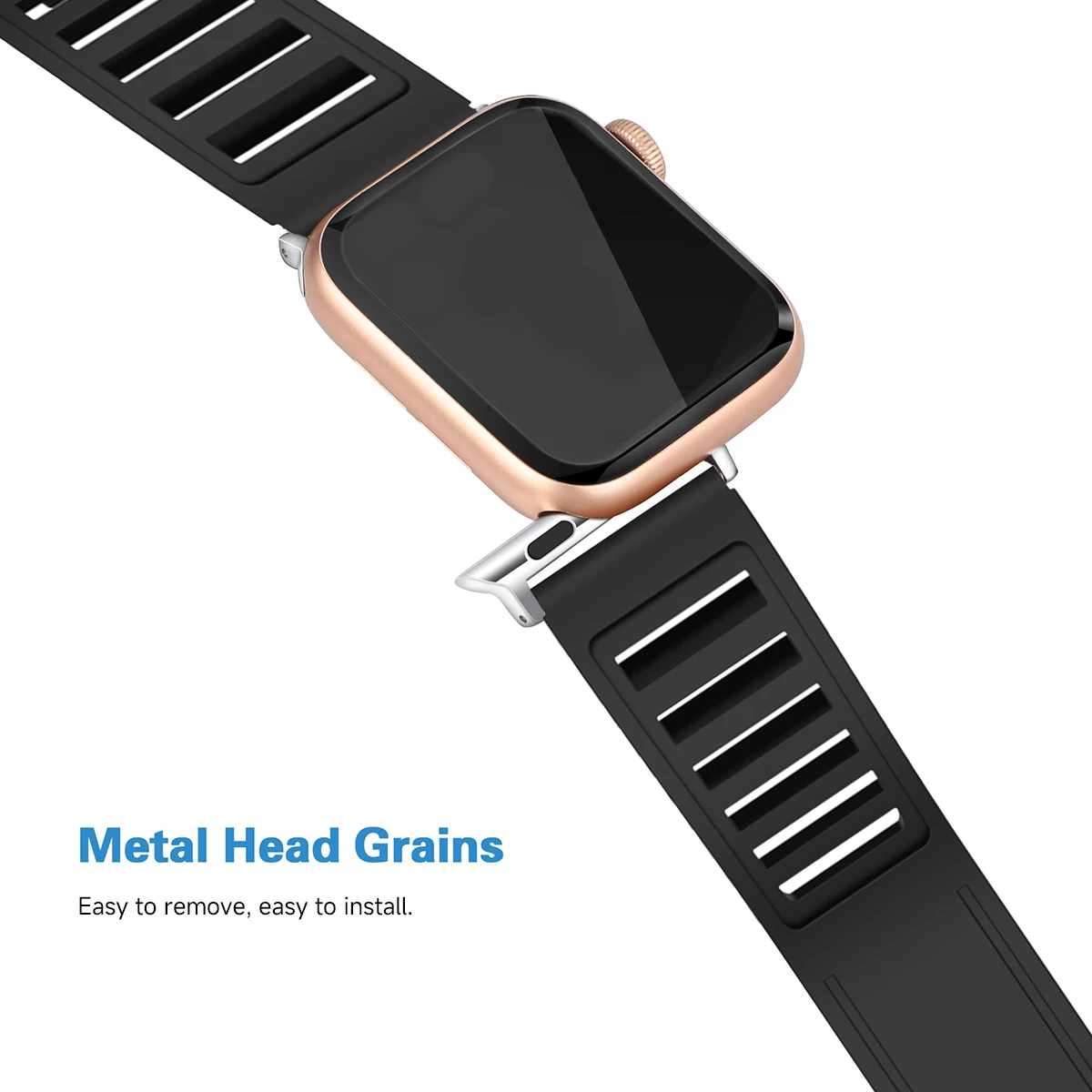 Silicone Shutters Strap for Apple Watch Magnetic Clasp Band Ultra 2 49mm 46/45/44/41/40/38 Bracelet IWatch Series 10 9 8 7 5 8 6