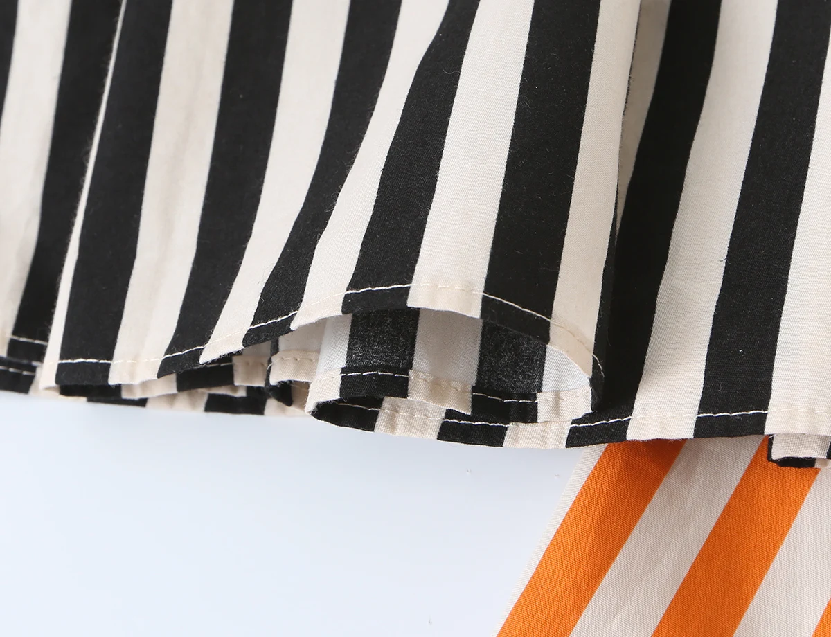 KONDALA Vintage Gestreiftes Elegantes Büro-Damenhemd Mode 2026 Herbst Orange Schleifen Luxuriöses Hemd Schicke Streetwear-Blusen – Detail 6