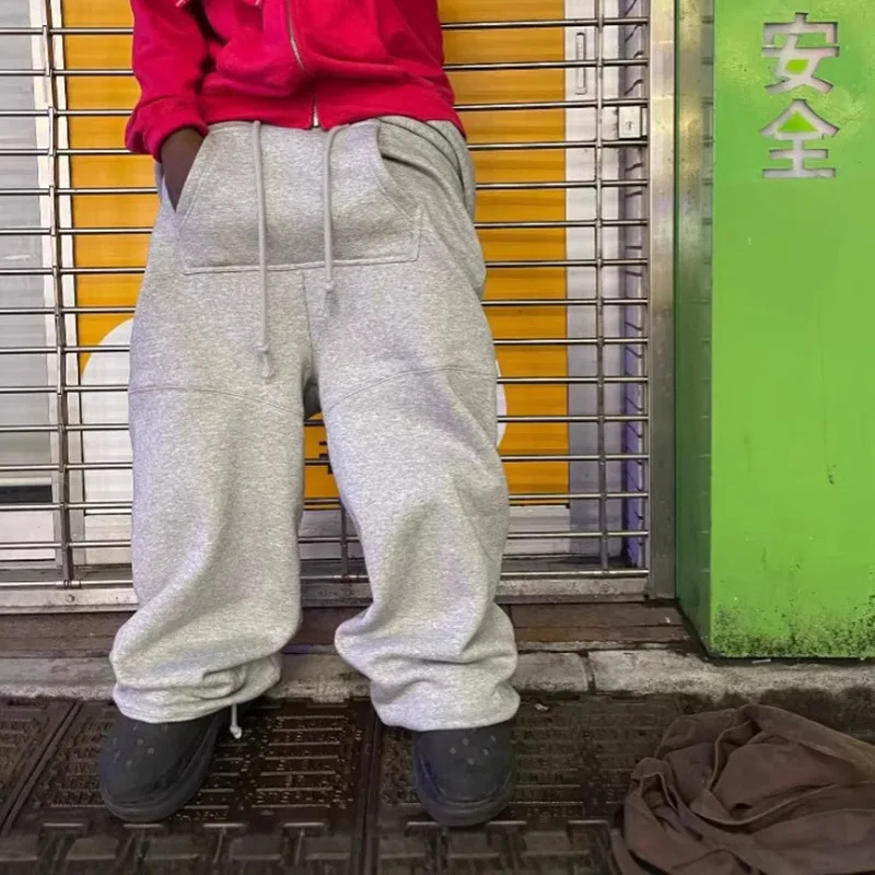 

Hoodie shaped pants, hip-hop street loose straight leg pants, personalized creativity 2025 new style