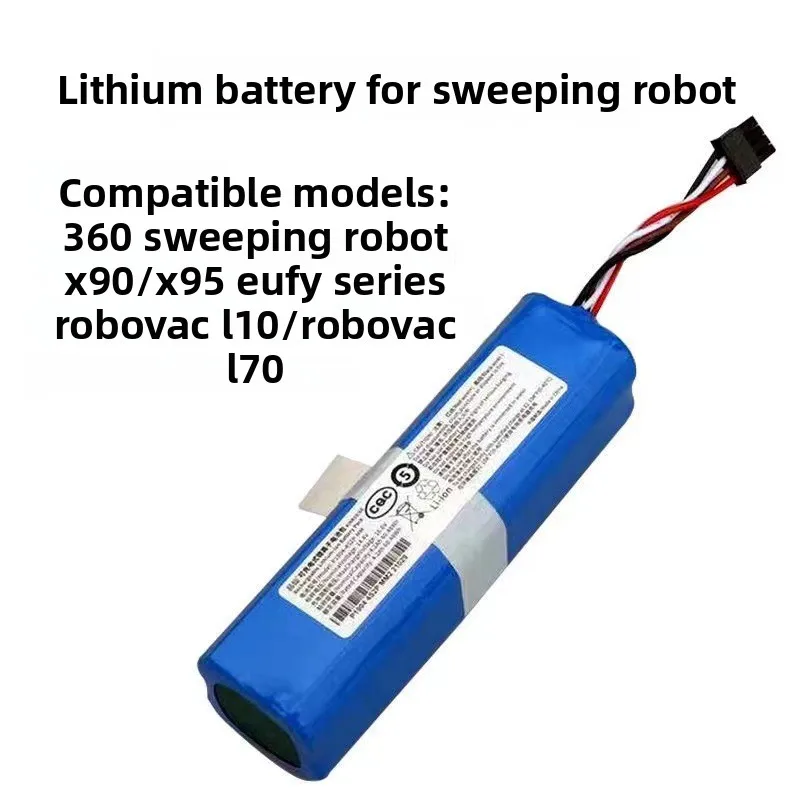 Upgrade 14.4V 5.2Ah-9.8Ah Rechargeable Batteries for Ecovos 360 Huawei Floor Cleaning Robot X90 X95 Lithium Battery Accessories