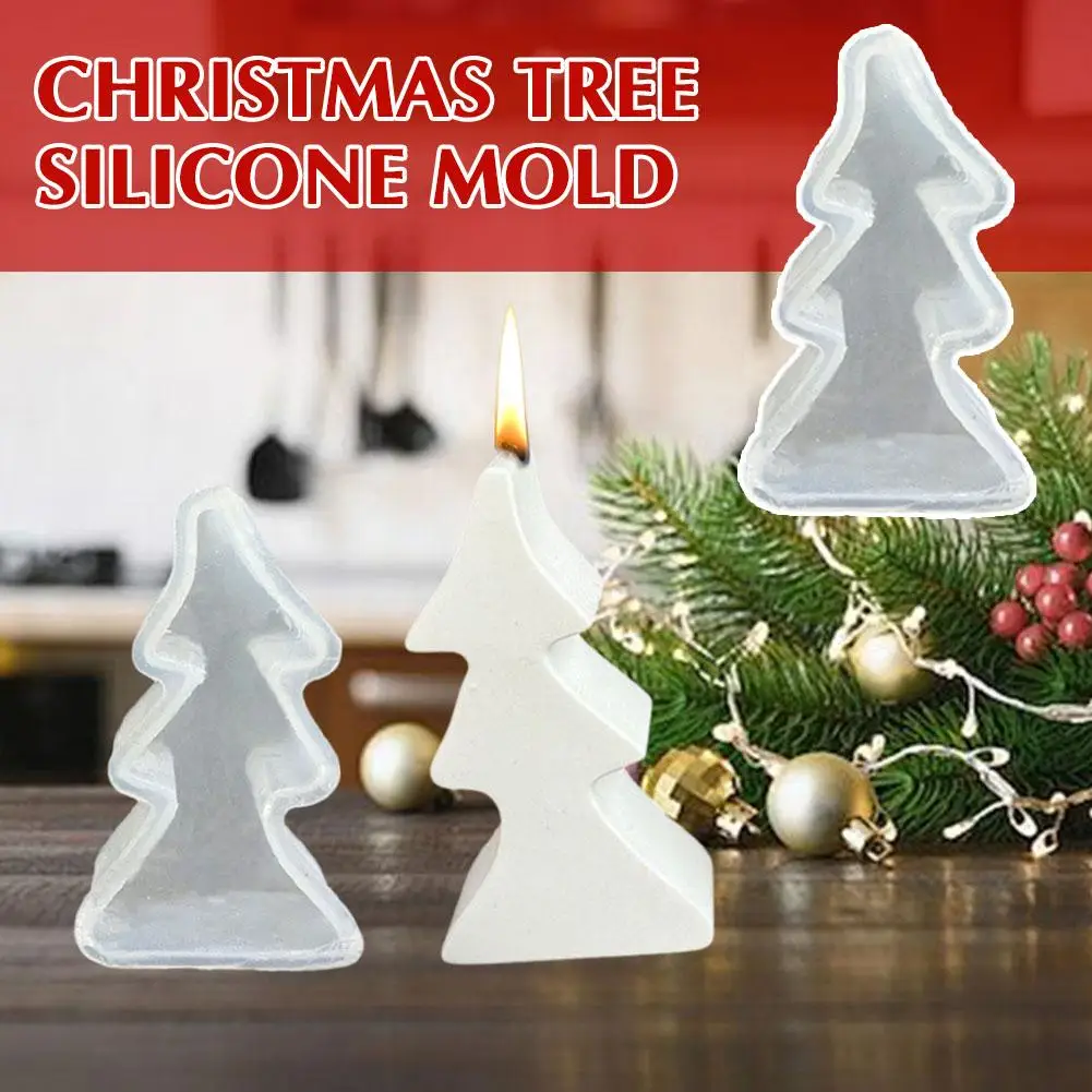 Christmas Tree Storage Box Silicone Molds Home Decoration Mould Plaster Tray Cup Xmas Resin Jar Trees Craft Gypsum Mold Can G4P2