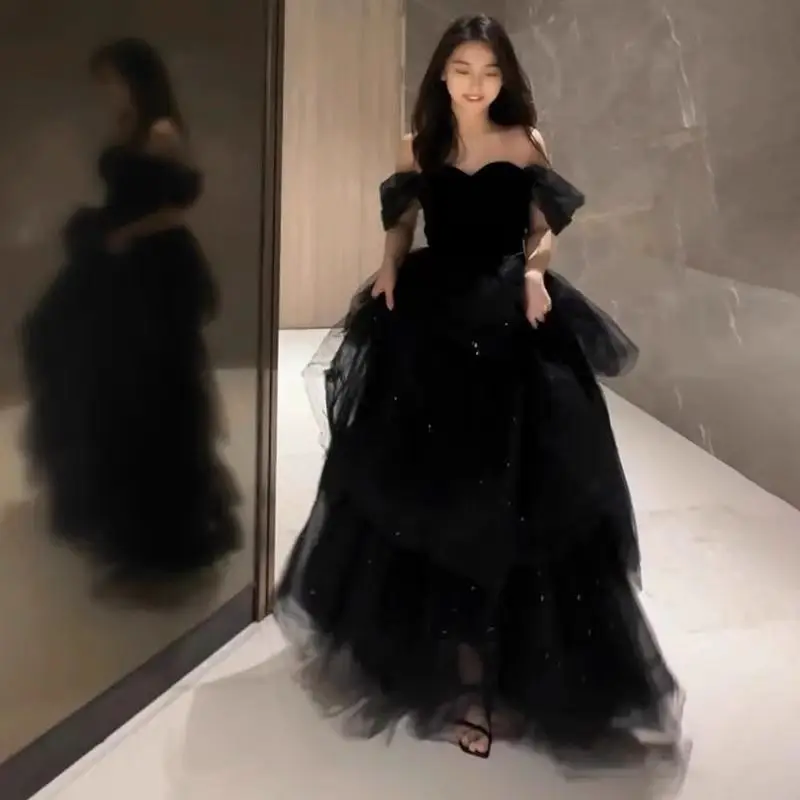 

Длинное вечернее платье Ele Bla Princ для женщин, в пол, для дня рождения, выступлений, церемоний, вечеринок