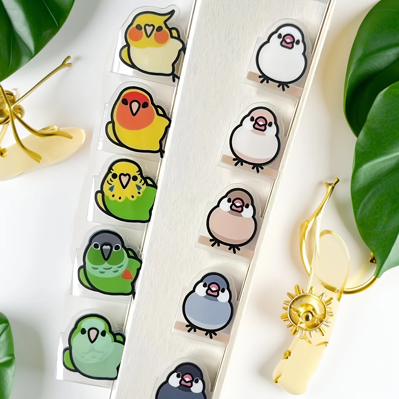 3packs/60pcs sticker, Stylish Parrot and Bird-themed Index Tabs, Decorative Leader-style Sticker Bookmarks