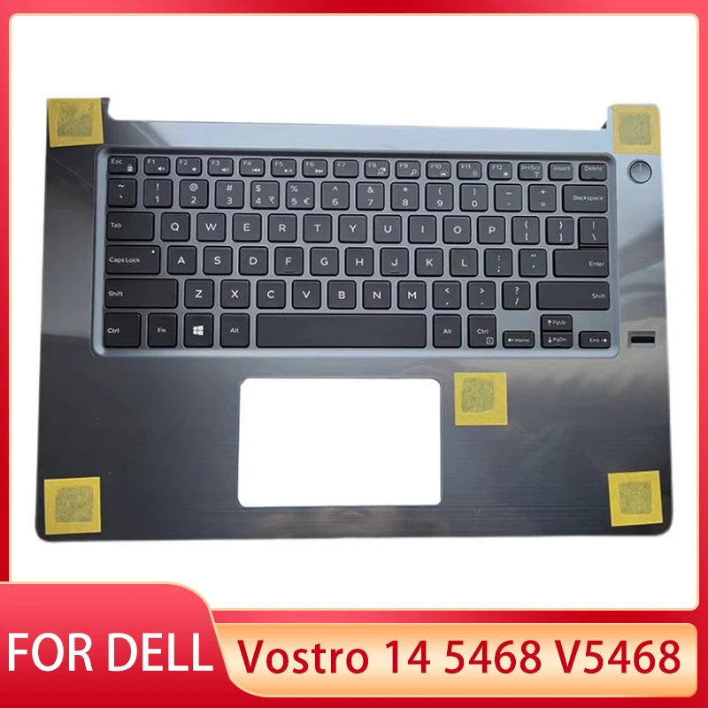 

New For DELL Vostro 14 5468 V5468 Laptop US English Keyboard With Backlight Fingerprint Palmrest Upper Cover Case