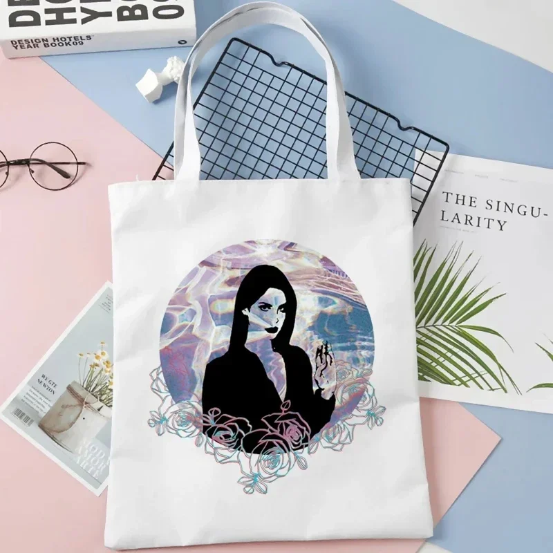 Lana Del Rey damska torba na płócienna Tote o dużej pojemności Harajuku torba na zakupy Hip-hop Cartoon damska torba na ramię Drop Shipping