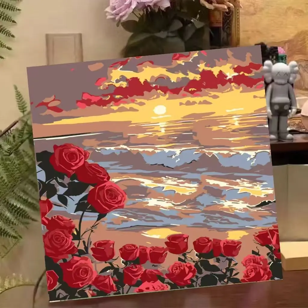 Painting By Numbers Pictures For Child Adults On Canvas Flower Landscpae Coloring Drawing Oil Paintings By Number Home Decor