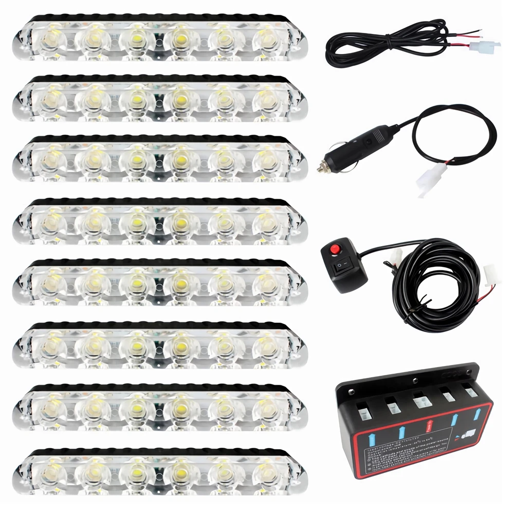 1 Set 8*6 Led Licht Voor Auto - Home Security Police recensie en prijs
