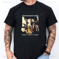 Streetwear Transvision Vamp Rock Band Trend Short-sleeved Unisex Shirt with Universal Pattern Large Size Y2KT T-shirt