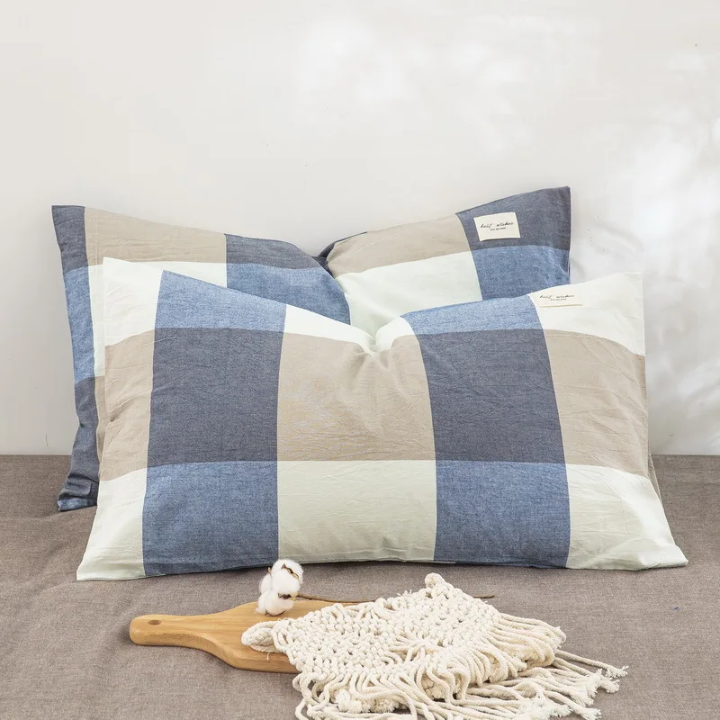 

2pcs Cotton Pillowcase Soft Breathable Pillowcase Premium Quality Pillow Covers for Bedroom Sofa Home Decor