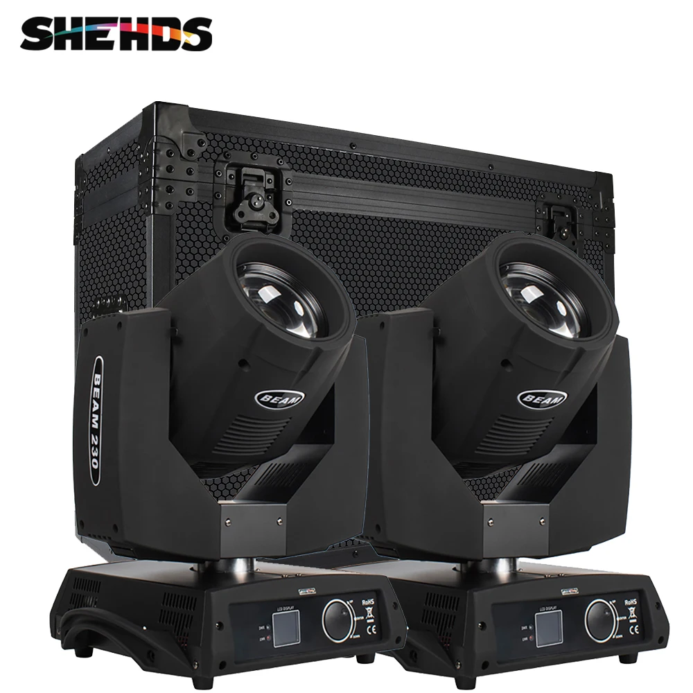 com feixe de botao shehds 230w 7r iluminacao de cabeca movel para performance de palco profissional concerto festa em casa dj discoteca case 01