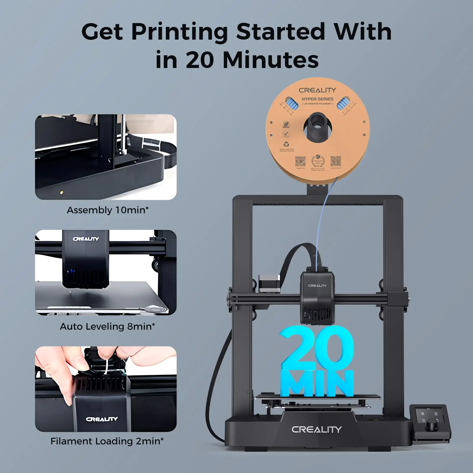 CREALITY Ender-3 V3 SE 3D Printer Sprite Direct Extrusion IU Display Auto Leveling Dual Z-axis 3D Printer Creality Ender-3 V3 SE