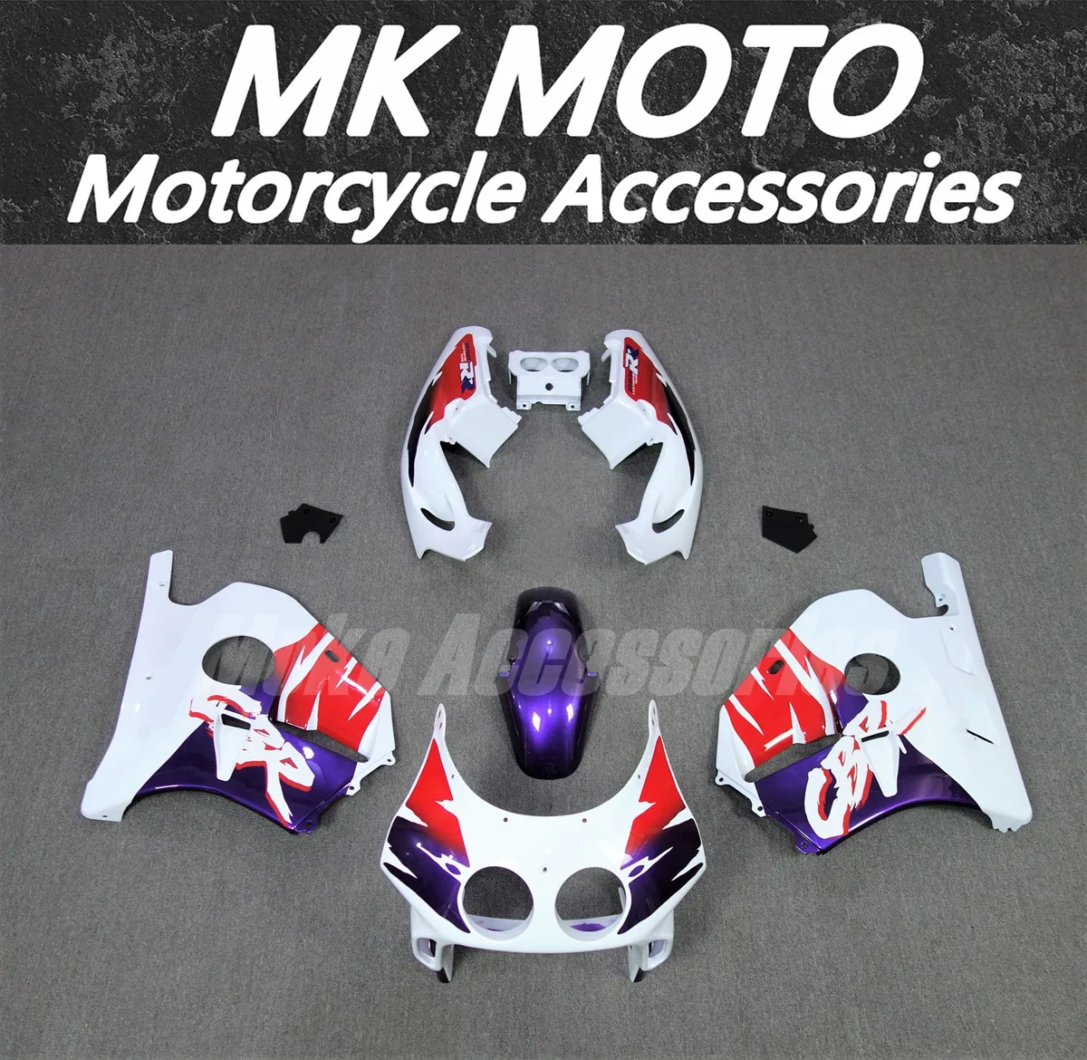 

Moke moto Fairings Kit Fit For Cbr250rr Mc22 1990 1991 1992 1993 1994-1999 Bodywork Set ABS Injection Purple White Red