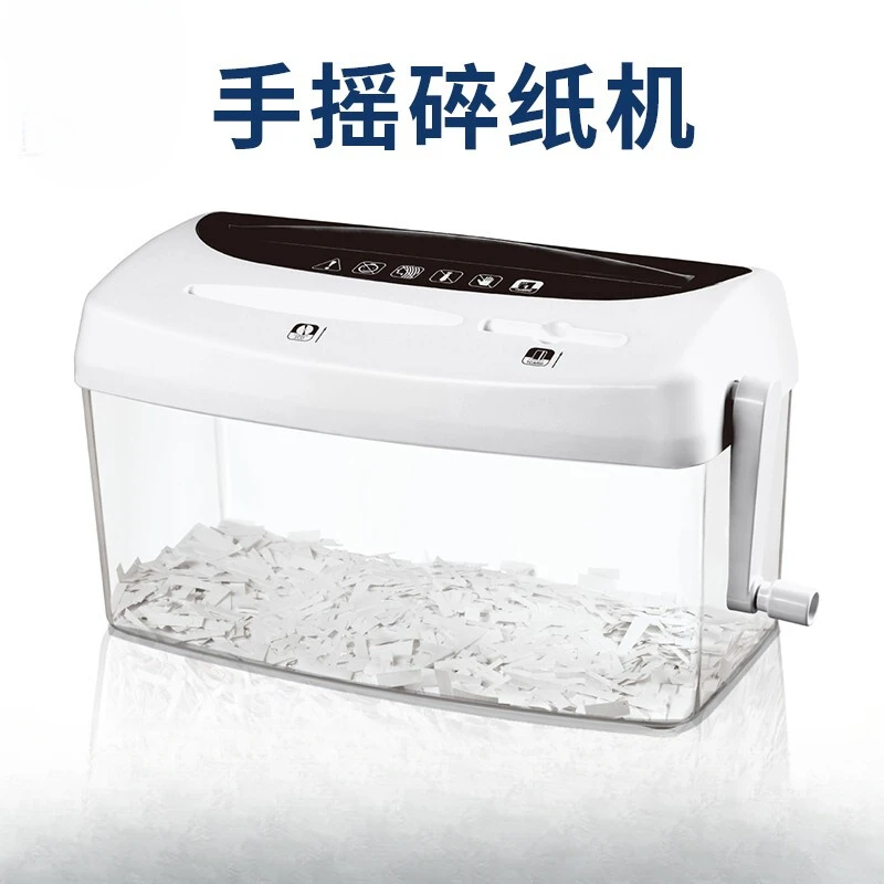 Manual shredder mini small household hand crank disc card file shredder