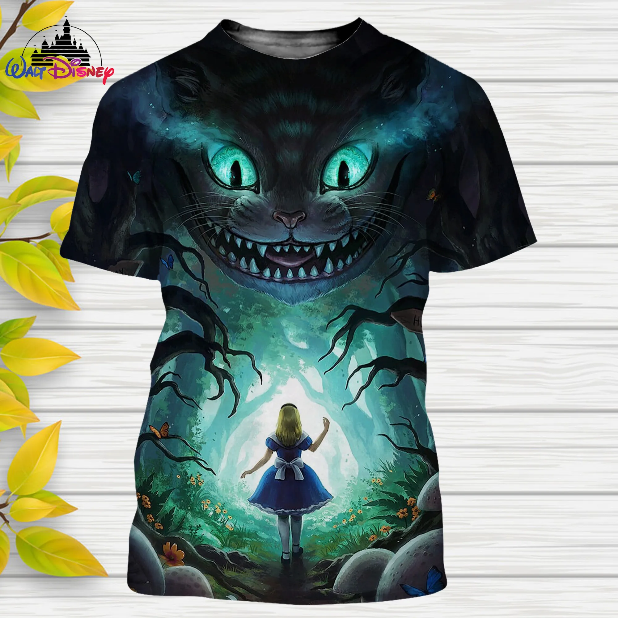 Alice in Wonderland 3D T-shirt Disney men women t shirt casual style 3D print Summer Casual Streetwear Tee Tops