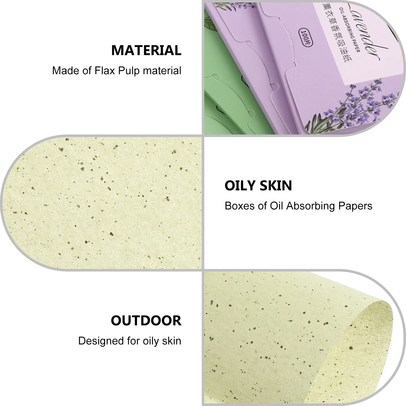 

4boxes Oil Absorbing Paper Oil Control Facial Blotting Tissues Portable Sheets for Removal Absorbing Paper Sheet