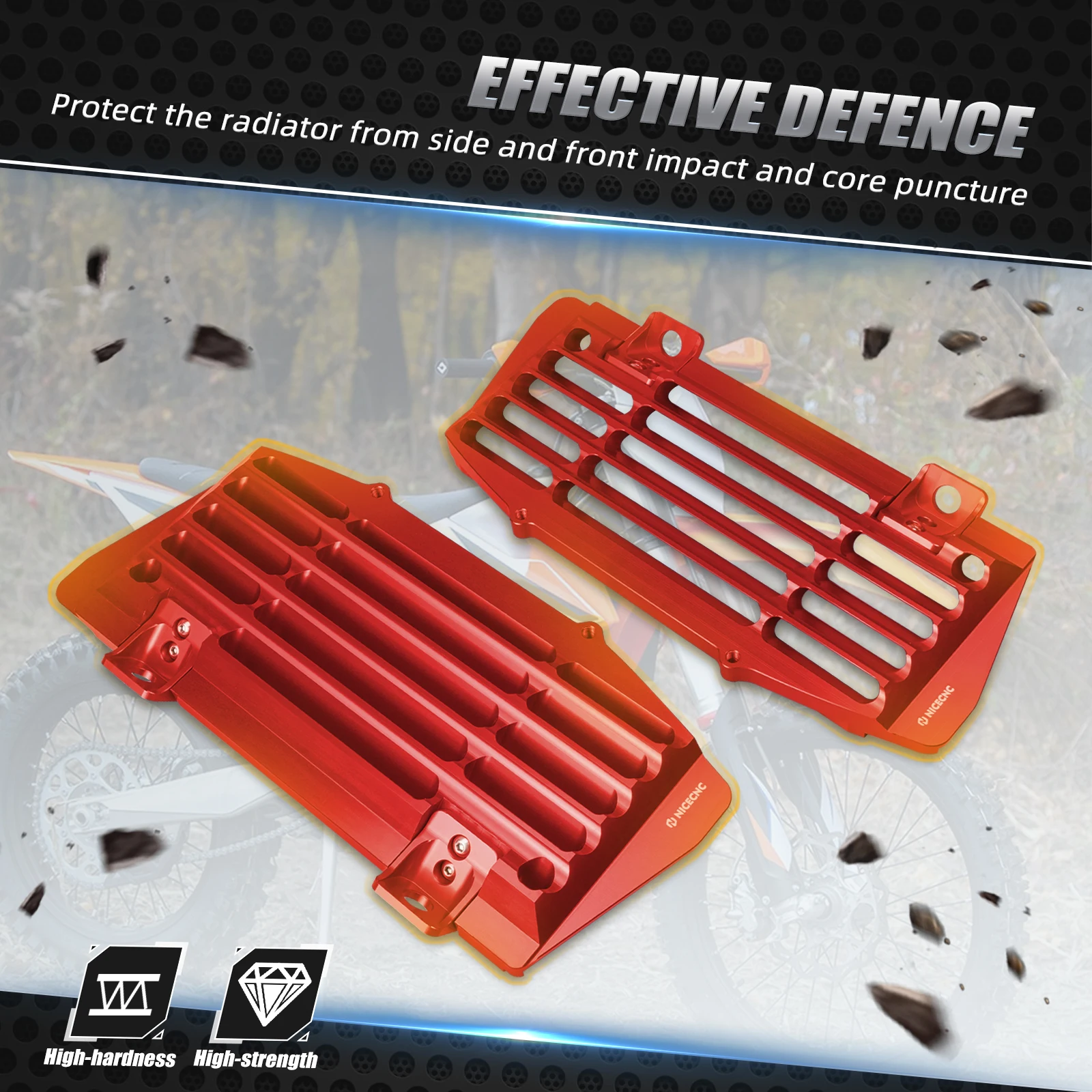 ل GasGas EC 300 2021-2023 EC 250 EX 250 EX 300 MC 125 MC 250F ECF EXF المبرد الحرس ل KTM EXC 300 ل Husqvarna TE 300 #5