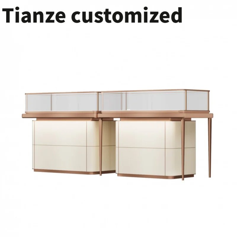 Customized-Glass counter dis cabinet and racks glasses portable jewelry display showcase jewelry shop provide by factor