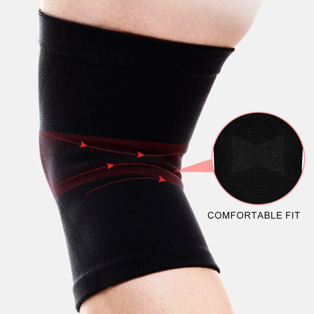 زوج واحد من الأكمام الضاغطة للركبة مقاس كبير للرجال والنساء، دعامة دعم الركبة للجري والخروج S-L