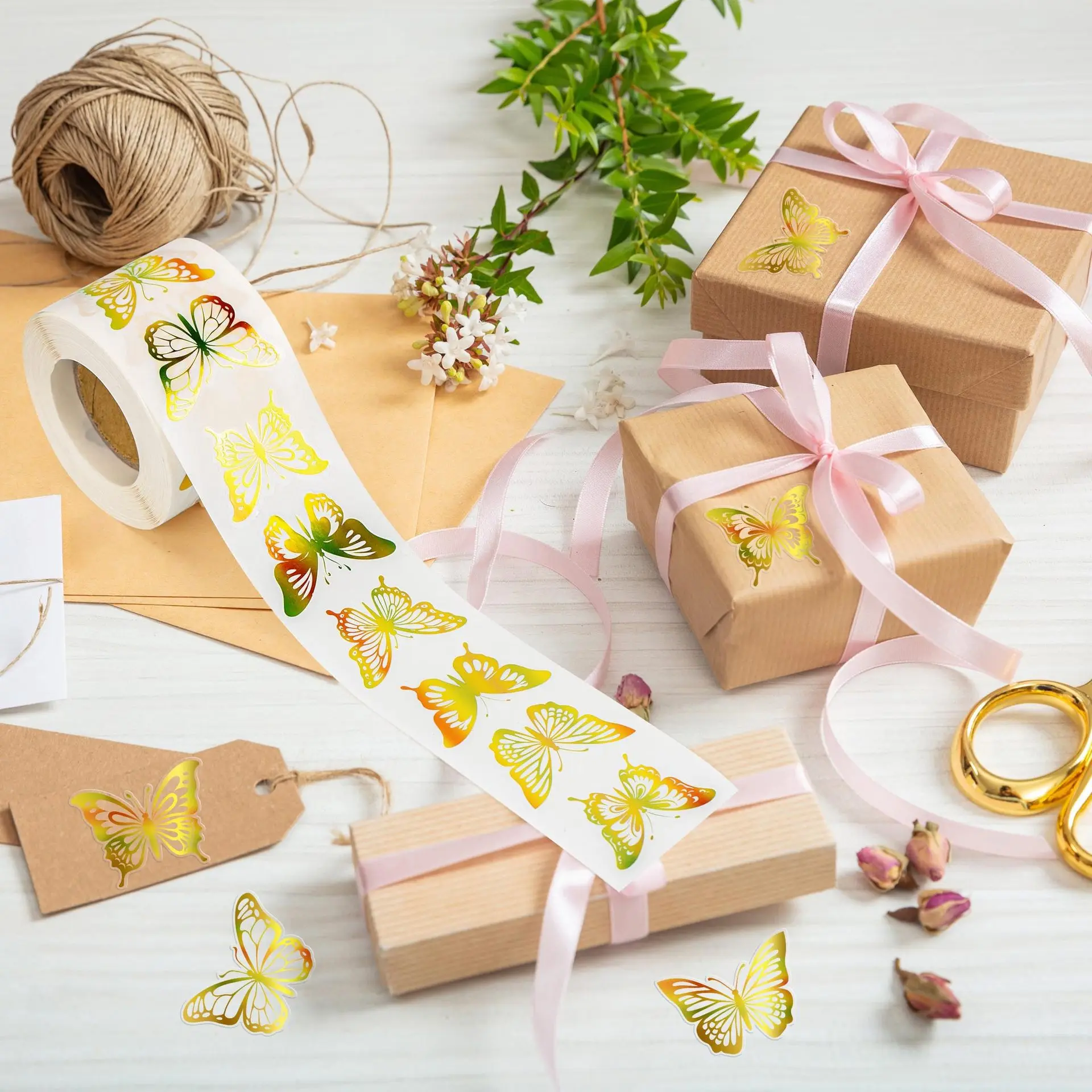 Stationery Sticker Butterfly Stickers For Phone Baking Labels Gifts