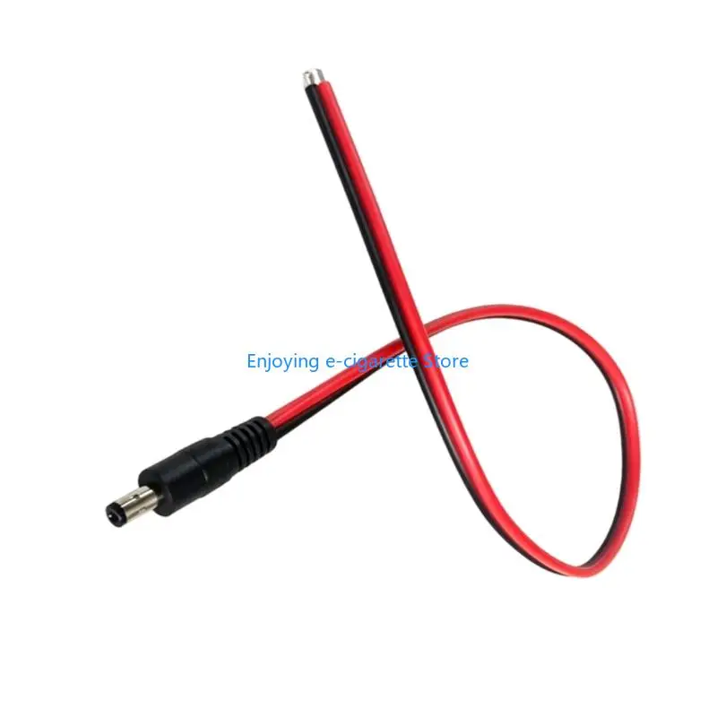 DC5525 Power Repair Cord with 14AWG Wire, Silicone Coating, and Open Conductors for Cameras, Routers, LEDs, Fan or Solar Panel
