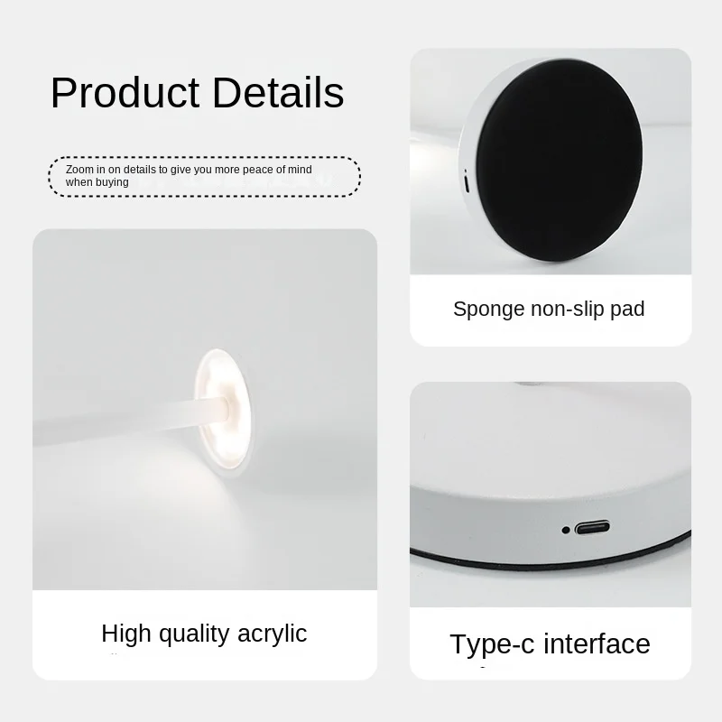 シンプルでクリエイティブなLEDポインテッドテーブルランプ、屋内レストランの雰囲気ランプ、装飾的な充電式テーブルランプ