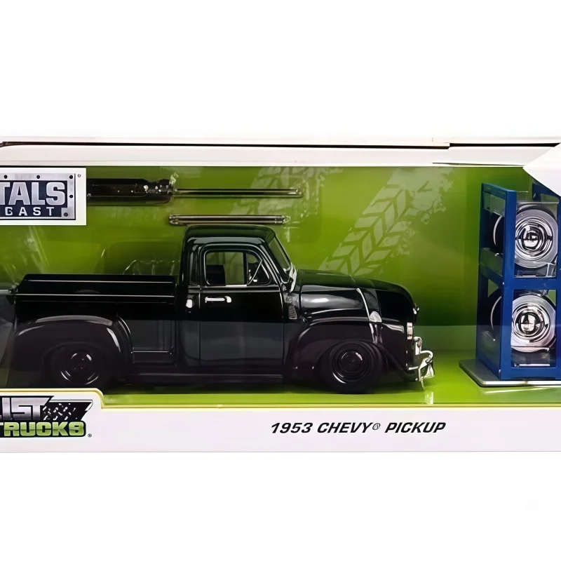 JADA 1/24 Chevrolet pickup 1953 com conjunto de pneus, modelo de carro em liga metálica para decoração